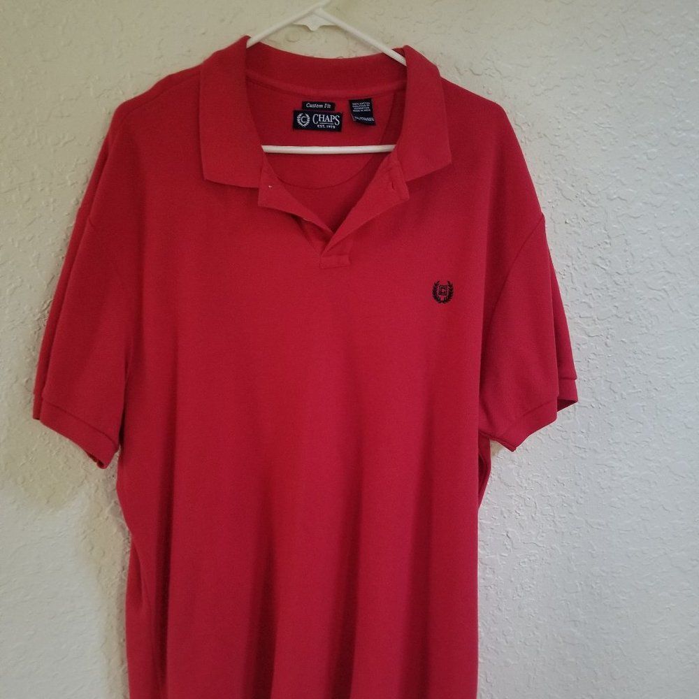 Men's CHAPS Shirt - Pre-Owned, XXL, Red